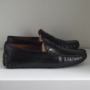 Allen Edmonds Lewis Black Leather Penny Driver Loafers Men's US 10.5